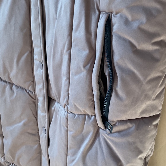 Avec Les Filles Puffer Long Vest Brown Large - Picture 7 of 7